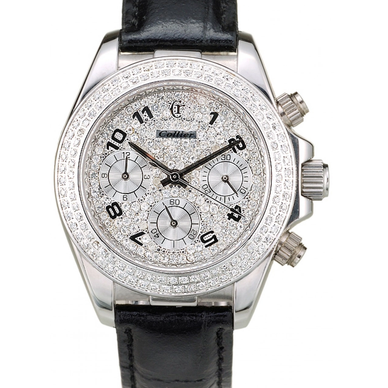 Steel Studded Dial Lady Studded Stainless Crystal Rolex Crystal Daytona Case Bezel 0801